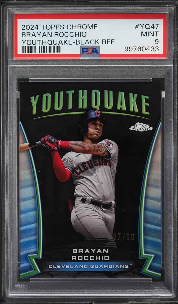 2024 Topps Chrome Baseball Black Brayan Rocchio #YQ-47 PSA 9
