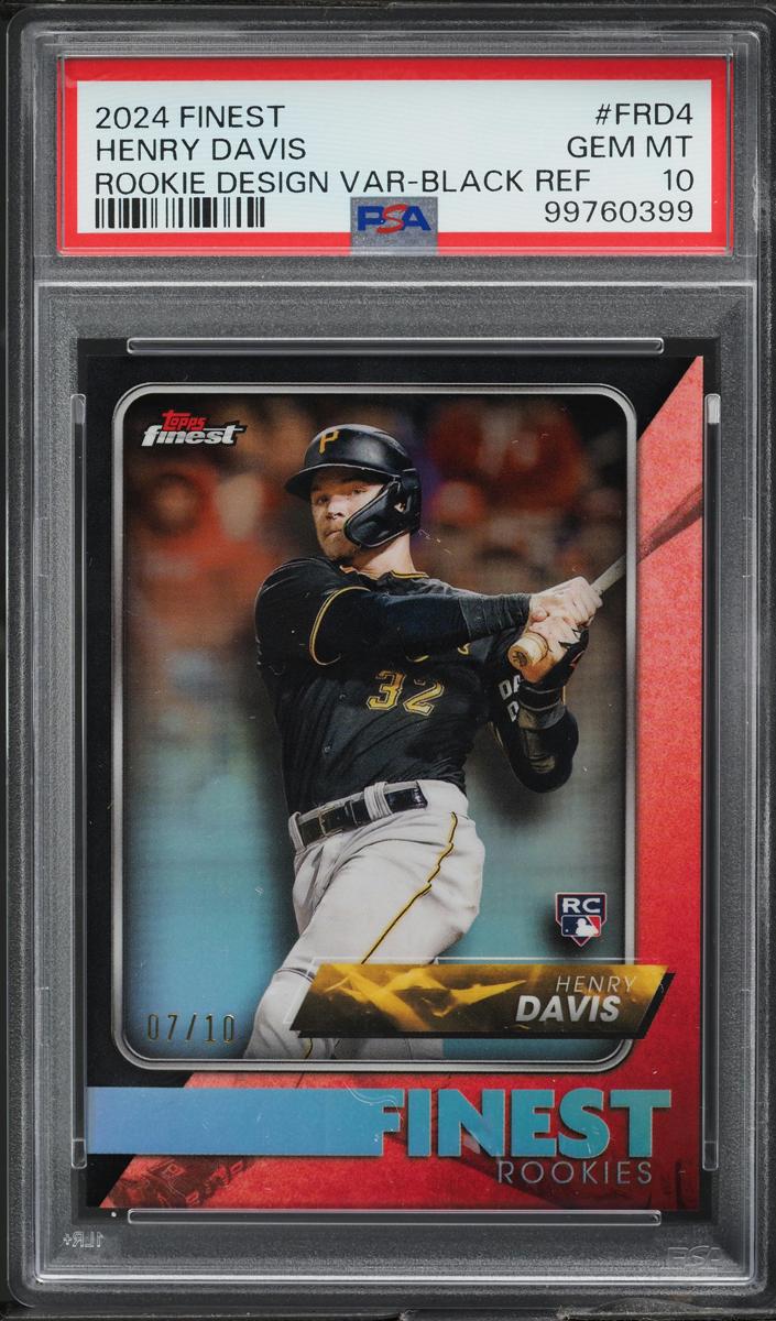2024 Topps Finest Baseball Black Henry Davis #FRD-4 PSA 10