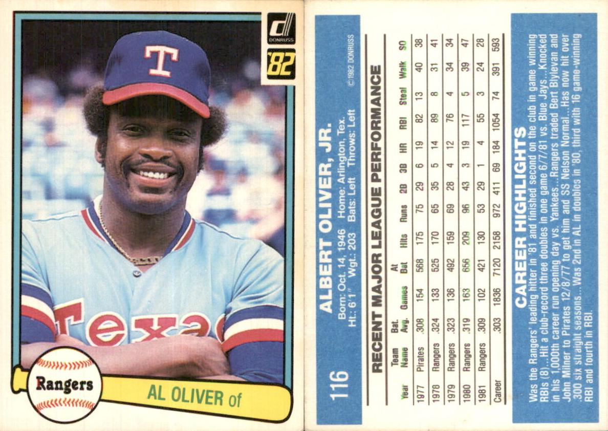1982 Al Oliver #116