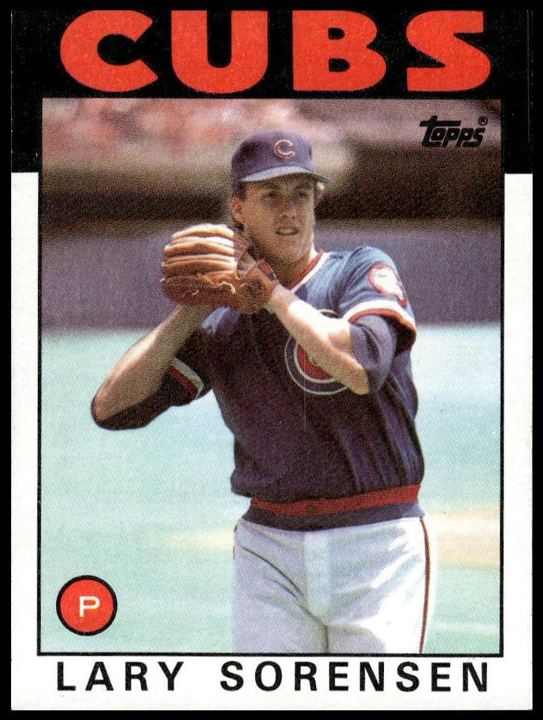 1986 Topps Lary Sorensen #744 card