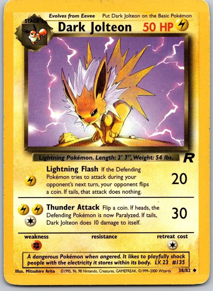 Dark Jolteon 2000 Pokemon Team Rocket