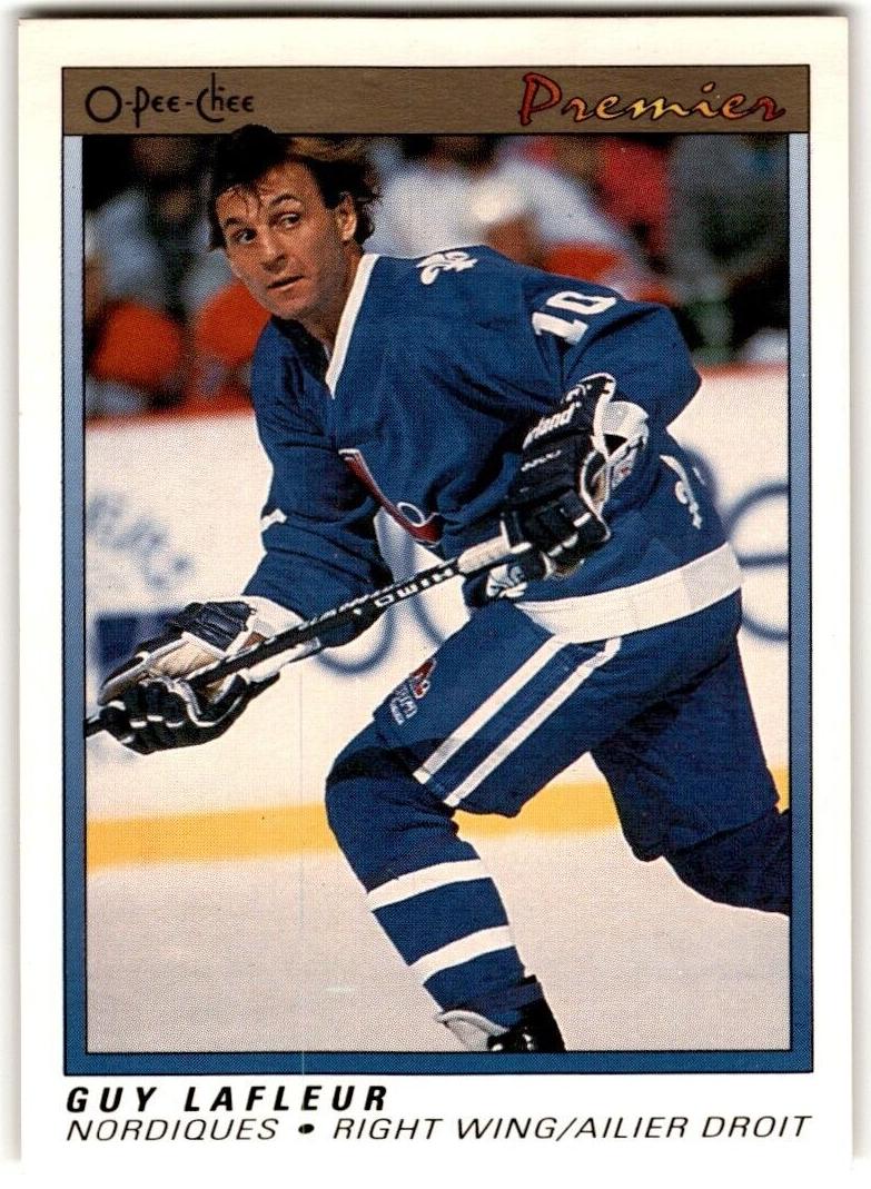1990 O-Pee-Chee Premier Guy LaFleur #55 card