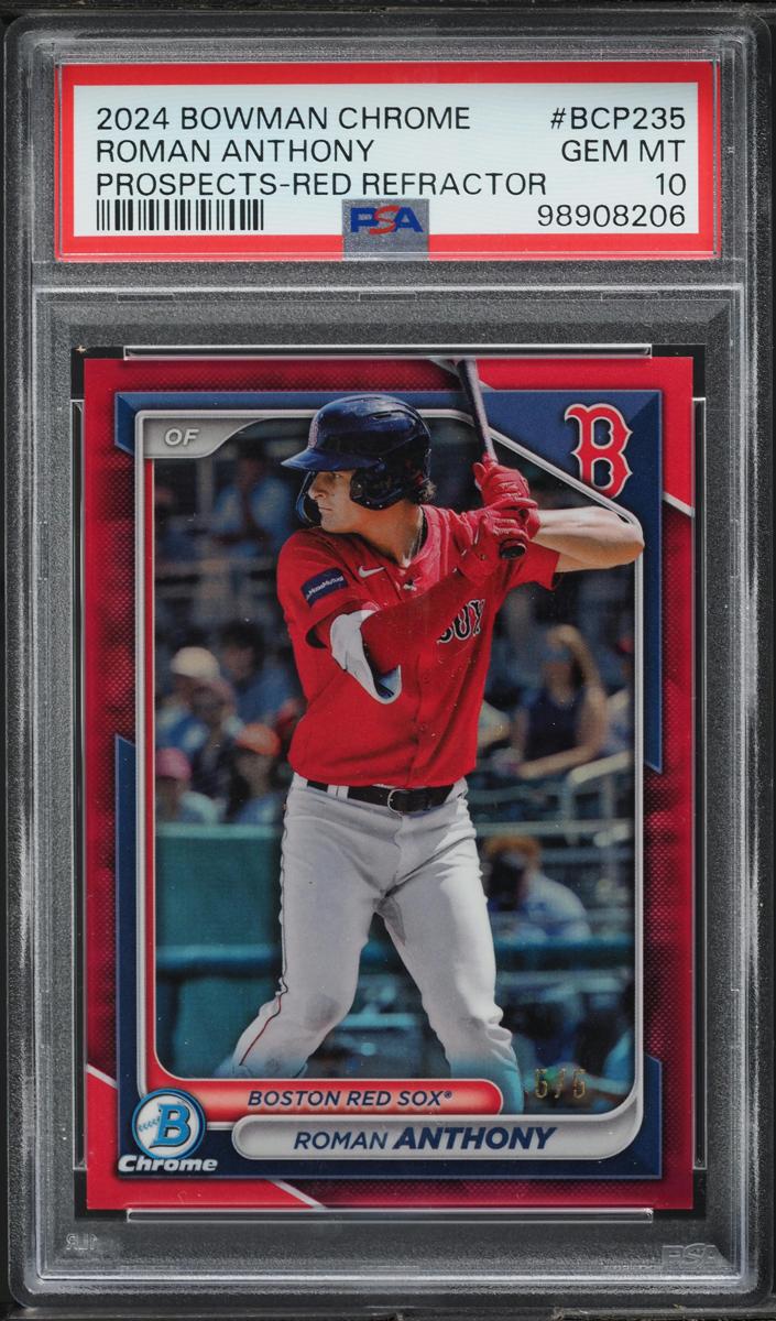 2024 Bowman Chrome Prospects Baseball Red Roman Anthony #BCP-235 PSA 10