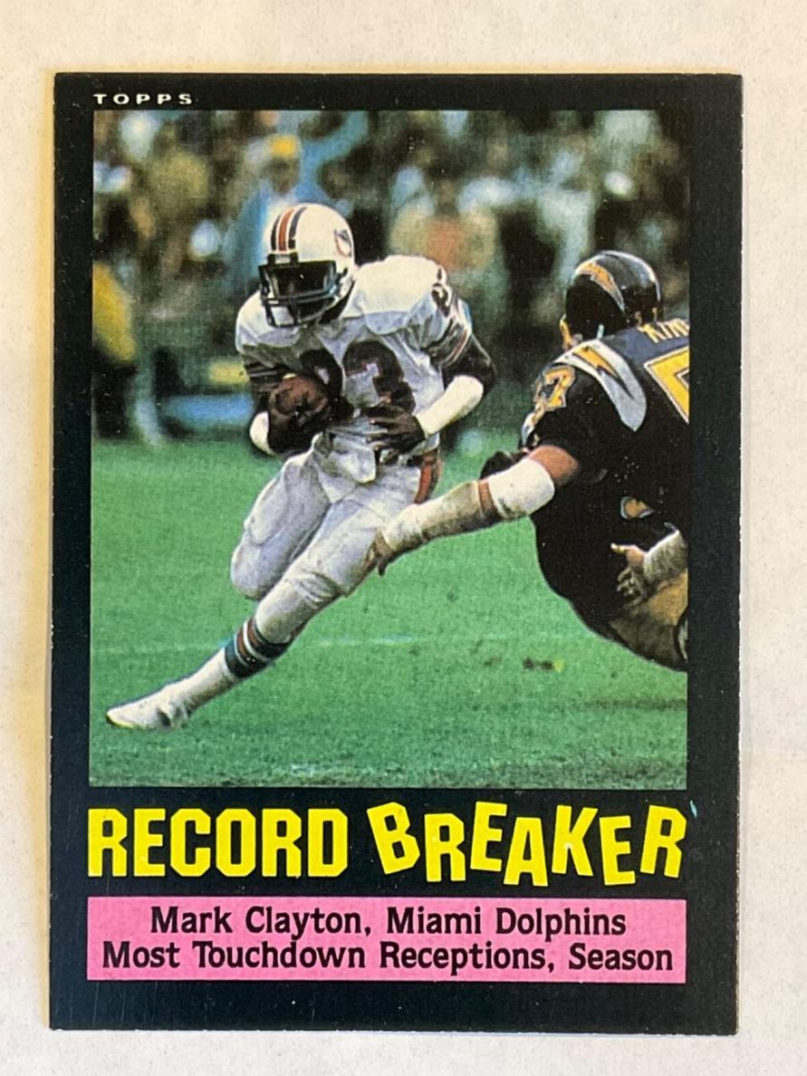 1985 Topps NFL Star Set Mark Clayton #1 card