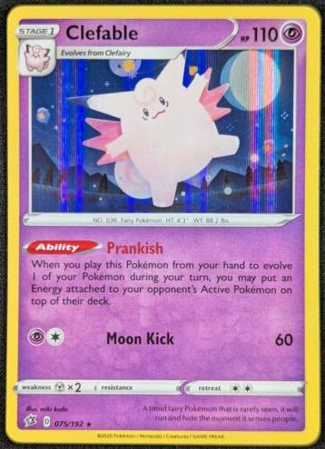 Clefable Holo 2020 Pokemon Sword & Shield Rebel Clash