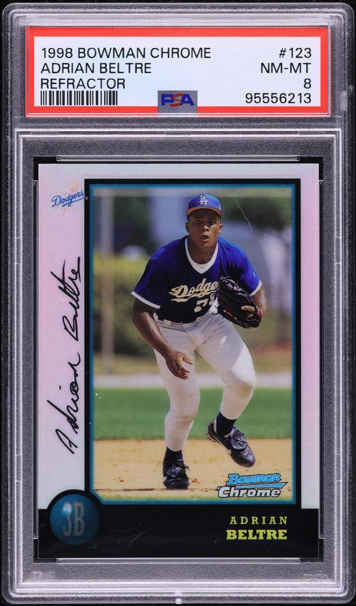 1998 Bowman Chrome Baseball Refractor Adrian Beltre #123 PSA 9