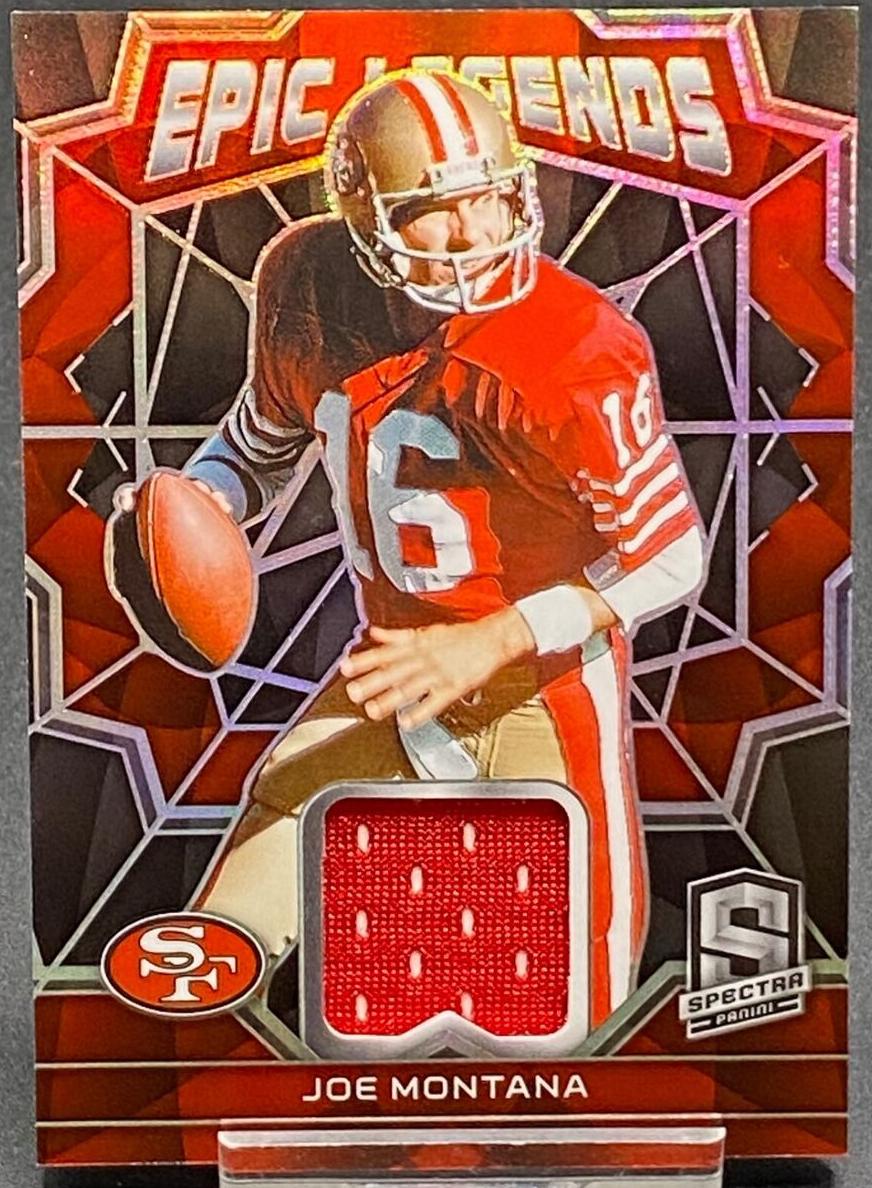 2022 Panini Spectra Joe Montana #ELM-JMO card