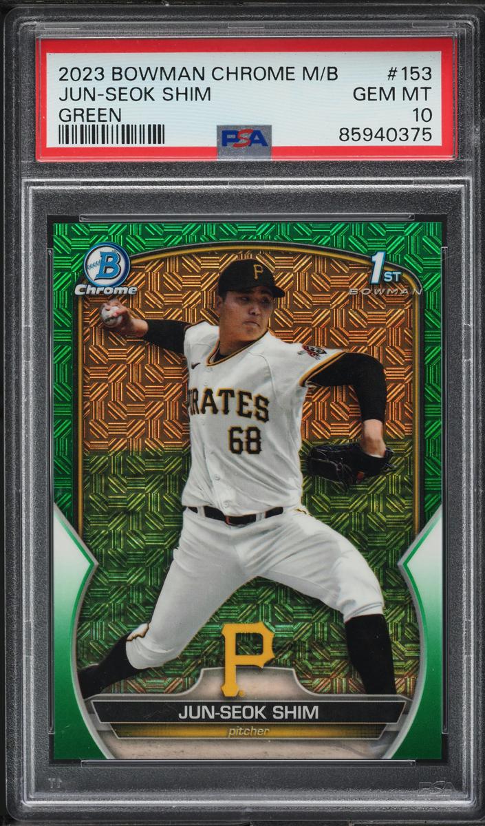 2023 Bowman Chrome Prospects Baseball Green Jun-Seok Shim #BCP-153