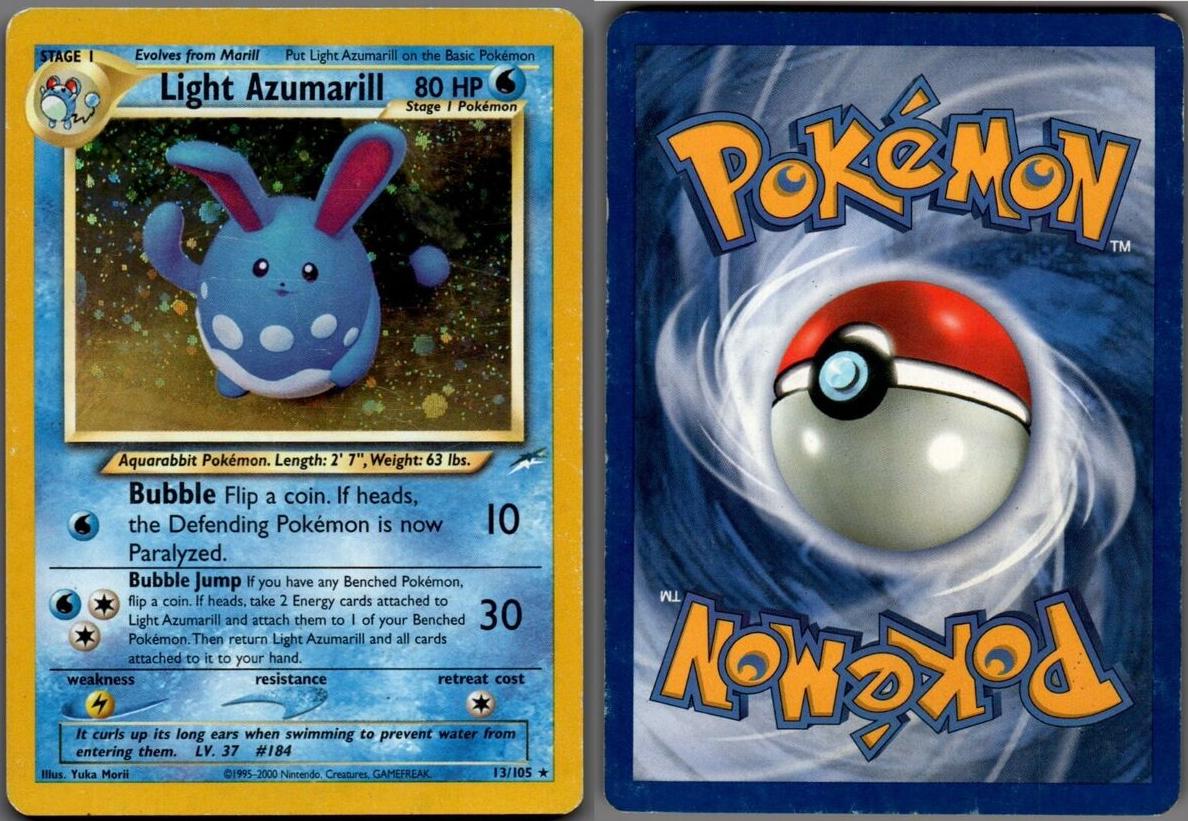 Light Azumarill Holo 2002 Pokemon Neo Destiny