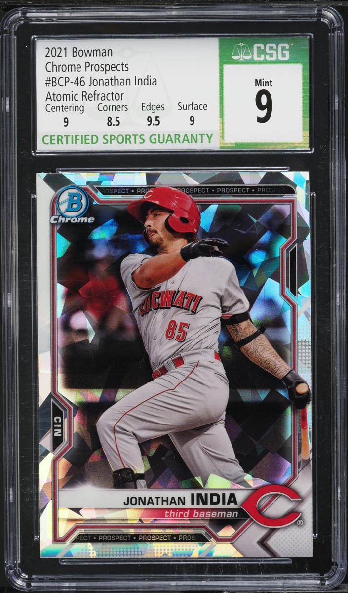 2021 Bowman Chrome Prospects Baseball Atomic Refractor Jonathan India #BCP-46