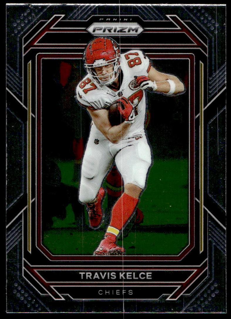 2022 Panini Panini Prizm BLACK & WHITE CHECKER #144 Travis Kelce front