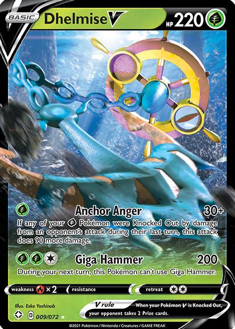 Dhelmise V Holo 2021 Pokemon Shining Fates