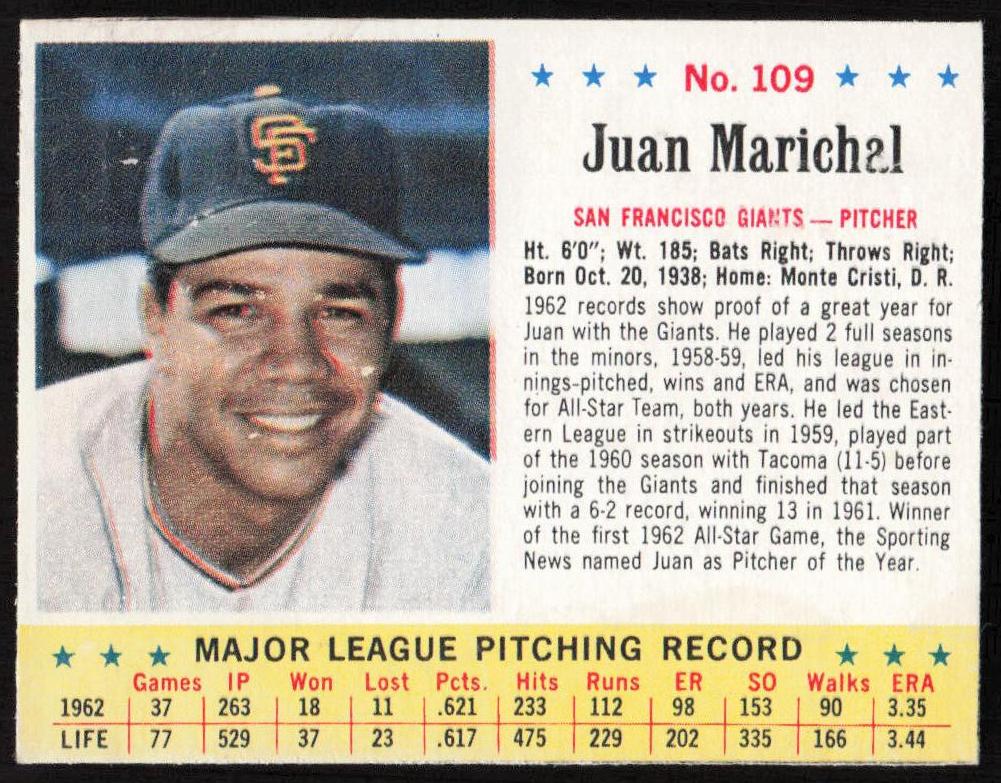 1963 Juan Marichal #109