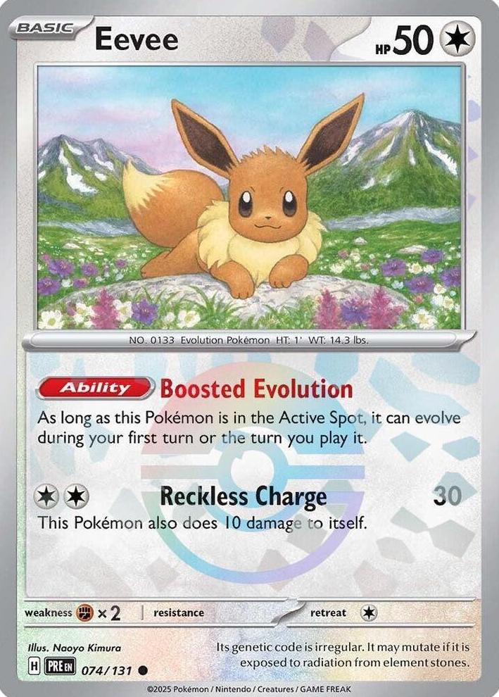 Eevee 2025 Pokemon Scarlet & Violet Prismatic Evolutions
