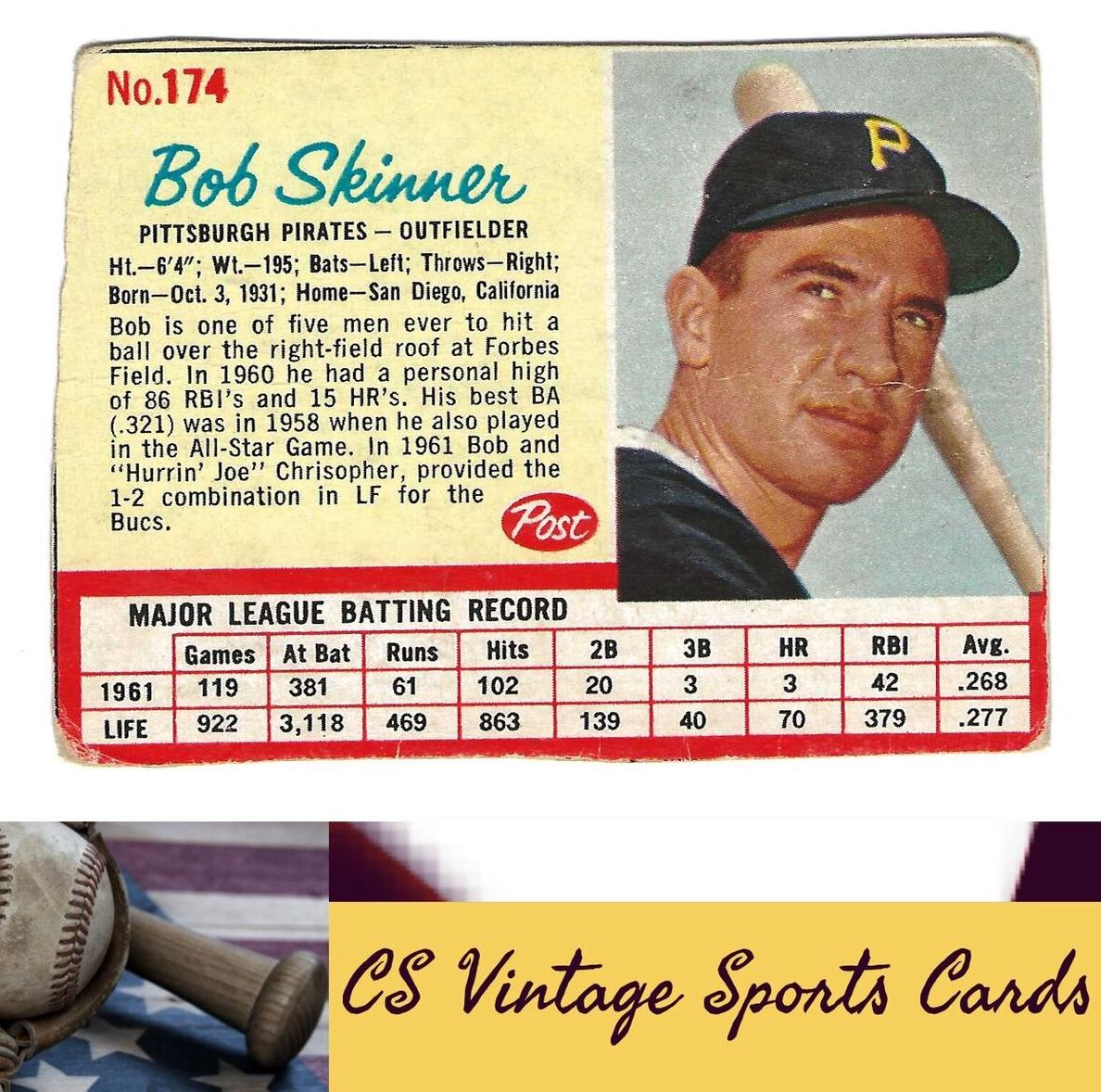 1962 Bob Skinner #174