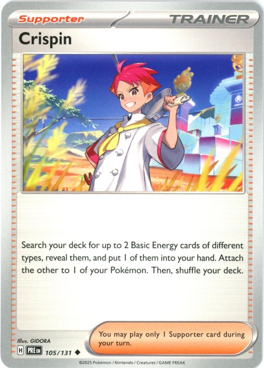 Crispin 2025 Pokemon Scarlet & Violet Prismatic Evolutions