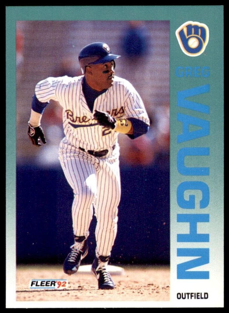 1992 Fleer Greg Vaughn #192 card