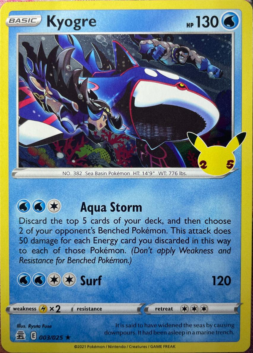 Kyogre 2021 Pokemon Celebrations