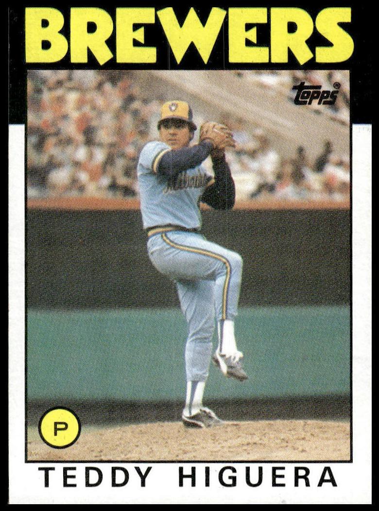 1986 Topps Teddy Higuera #347 card