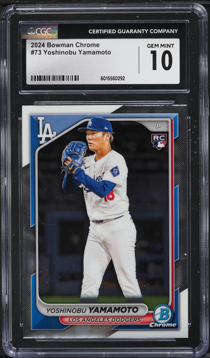 Yoshinobu Yamamoto 2024 Bowman Chrome Baseball