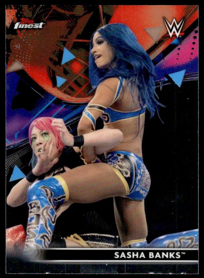 2021 Topps Finest WWE Sasha Banks #67 card
