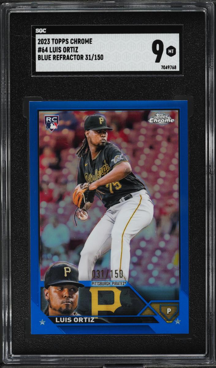 2023 Topps Chrome Baseball Blue Luis Ortiz #64 SGC 8.5