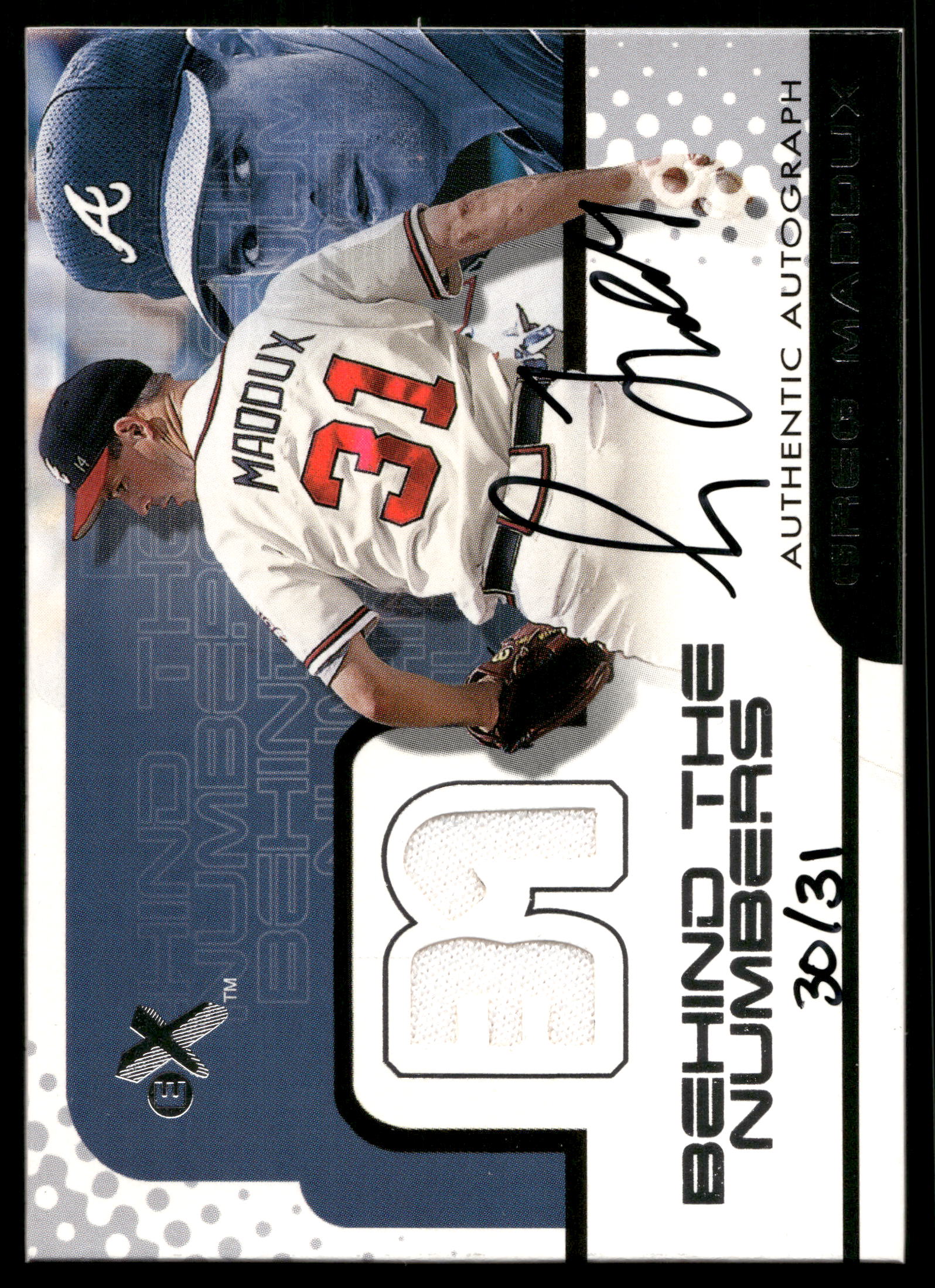 2001 Fleer E-X Baseball Greg Maddux #NNO PSA 9