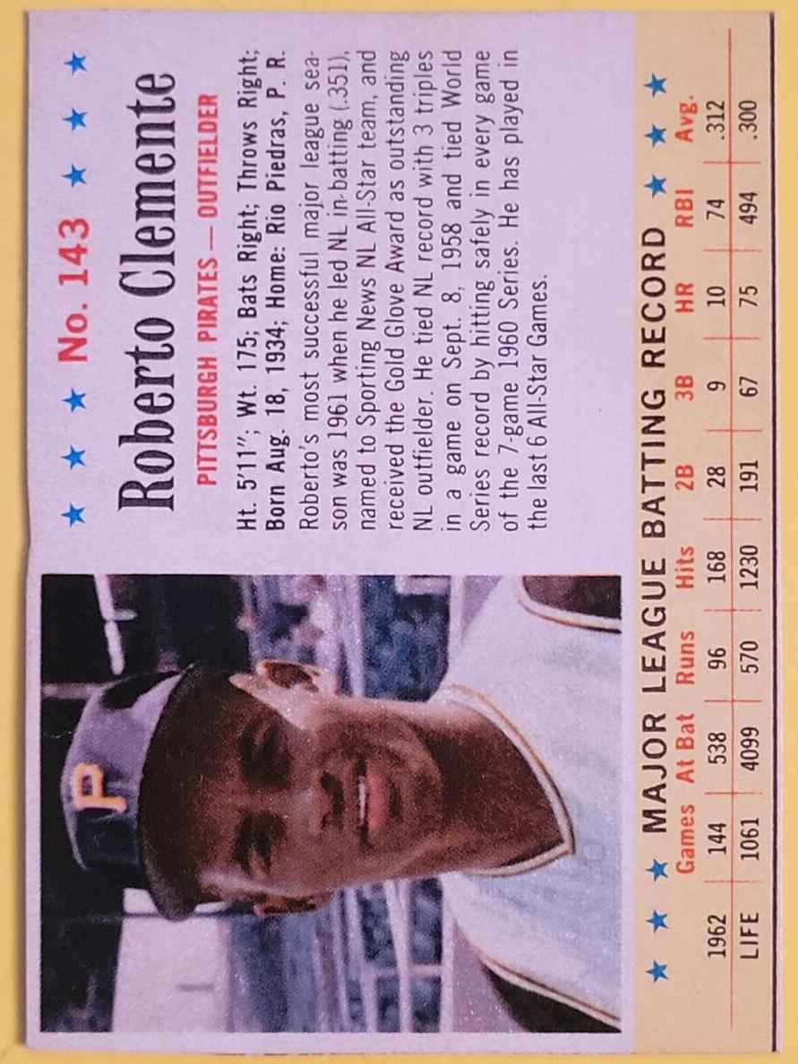1963 Roberto Clemente #143