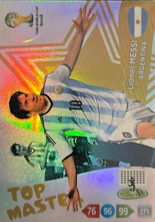 2014 Panini Adrenalyn XL FIFA World Cup Brazil Lionel Messi #406 card
