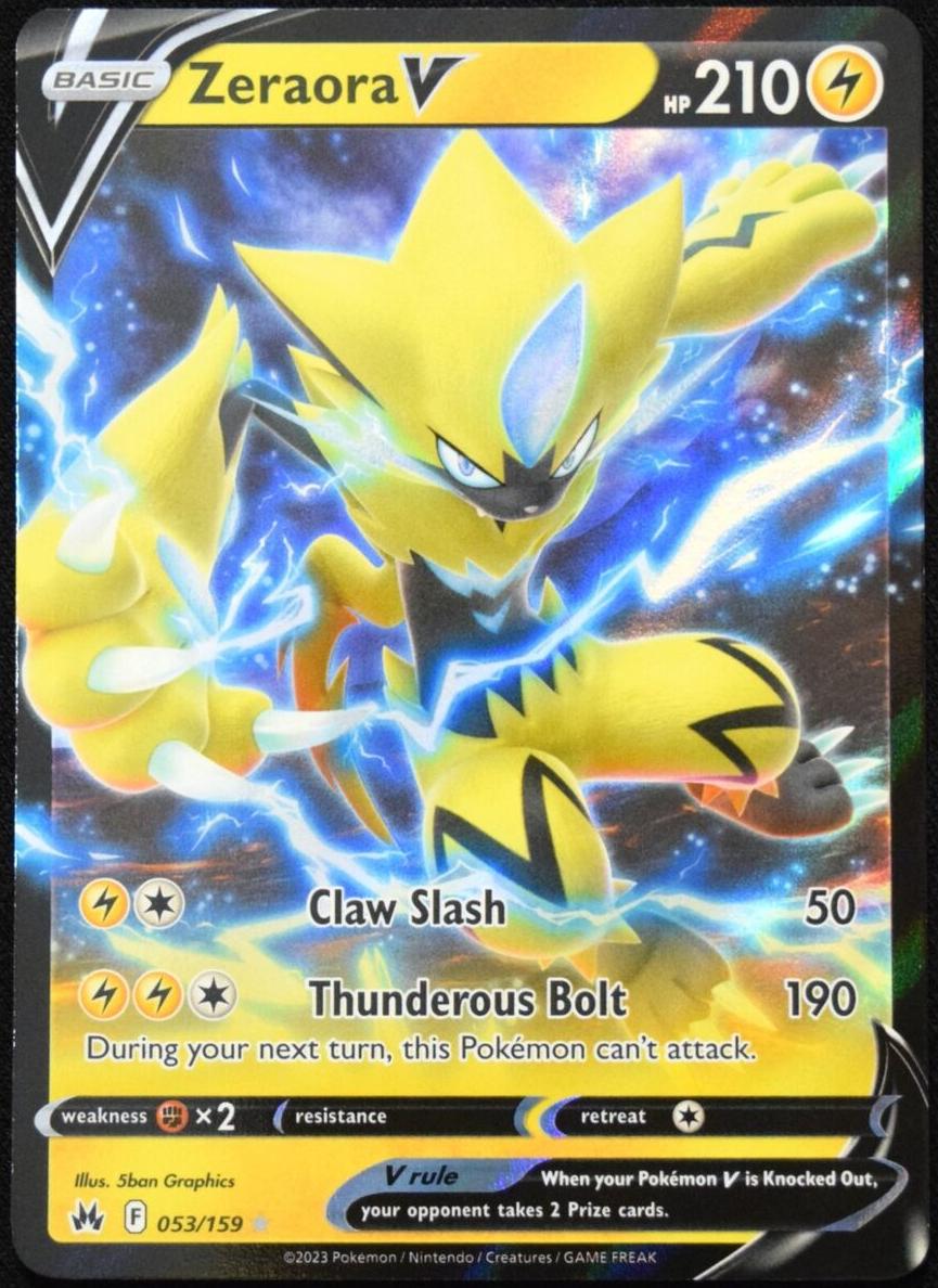 Zeraora V Holo 2023 Pokemon Crown Zenith