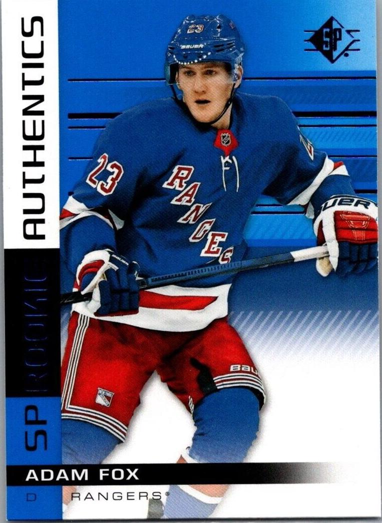 2019 Upper Deck SP Adam Fox [Blue] #129 card