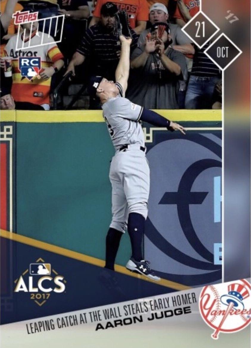 2017 Aaron Judge [Base - Leaping Catch at Wall Oct 21st] #804