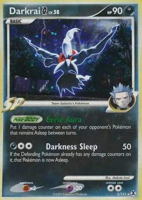 2009 Pokemon Platinum: Rising Rivals Holo #3 Darkrai front