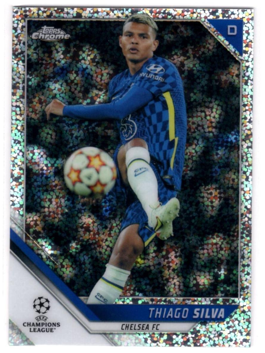 2021 Topps Chrome UEFA Champions League Thiago Silva [Red] #5 card
