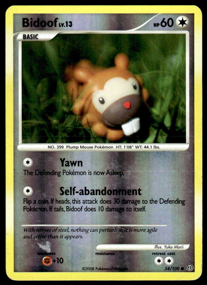 Bidoof 2008 Pokemon Diamond & Pearl Stormfront
