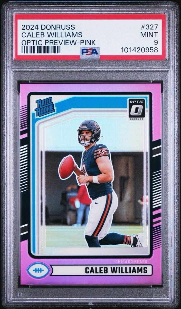 Caleb Williams 2024 Panini Donruss Optic Rated Rookies Preview Football Pink