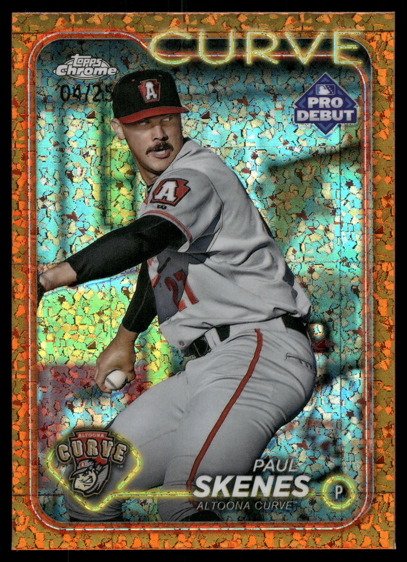 2024 Topps Pro Debut Baseball Orange Mini-Diamond Refractor Paul Skenes #PDC-140
