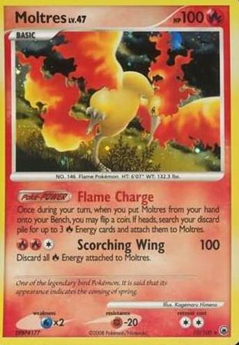 Moltres 2008 Pokemon Diamond & Pearl Majestic Dawn