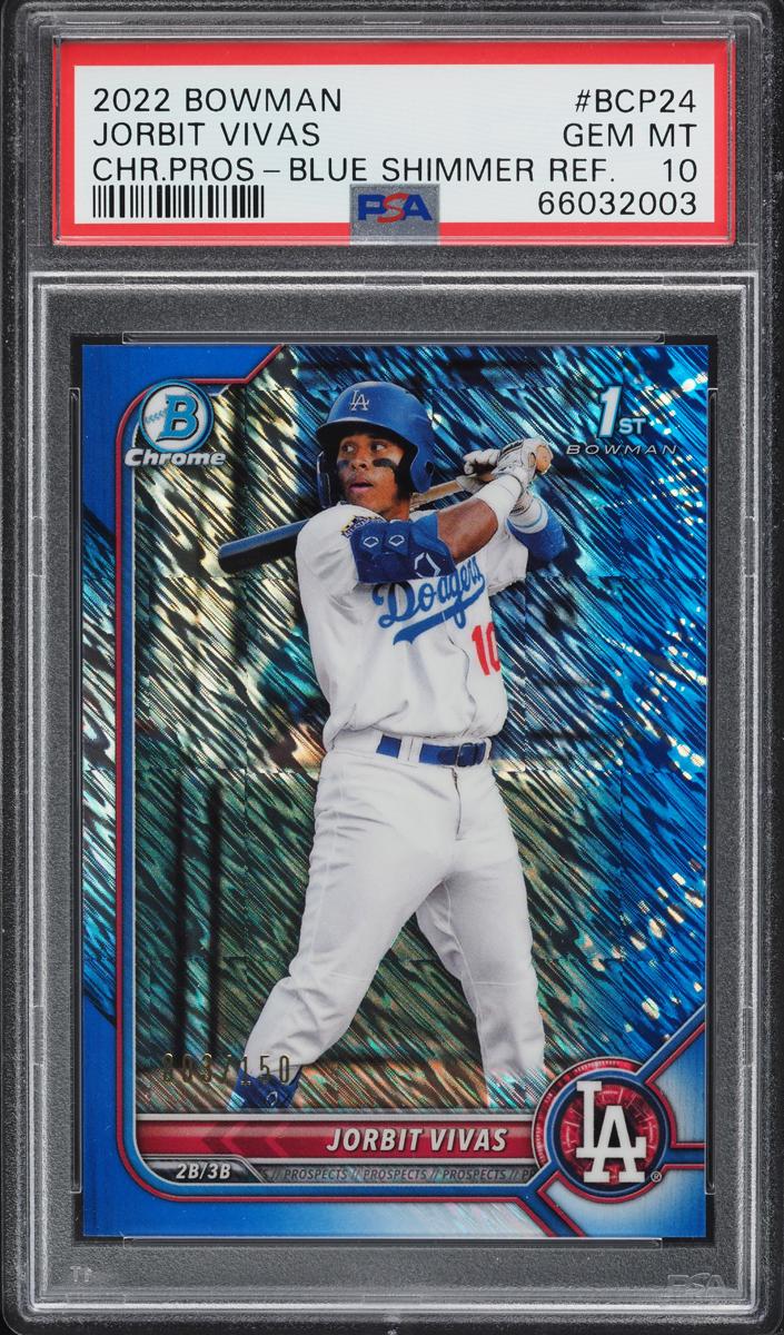 2022 Bowman Chrome Prospects Baseball Blue Shimmer Jorbit Vivas #BCP-24