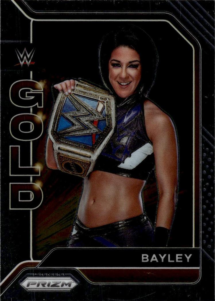 2022 Panini Prizm WWE Gold Bayley #14 card