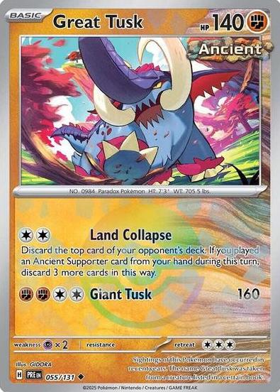 Great Tusk 2025 Pokemon Scarlet & Violet Prismatic Evolutions Poke Ball