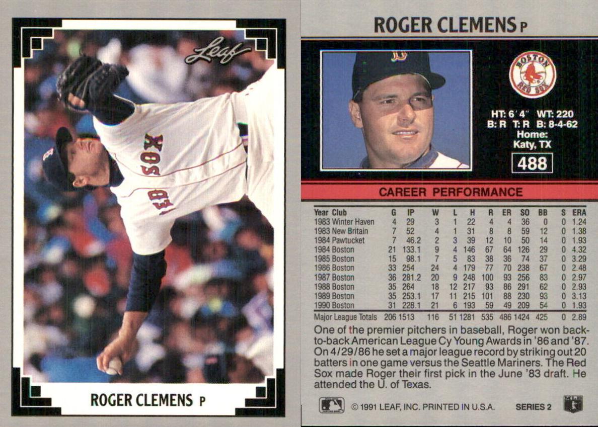 1991 Roger Clemens #488