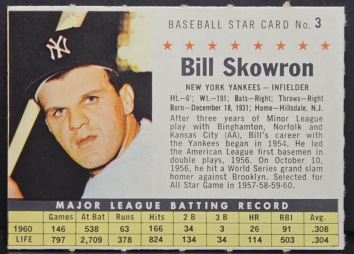 1961 Bill Skowron [Perforated] #3