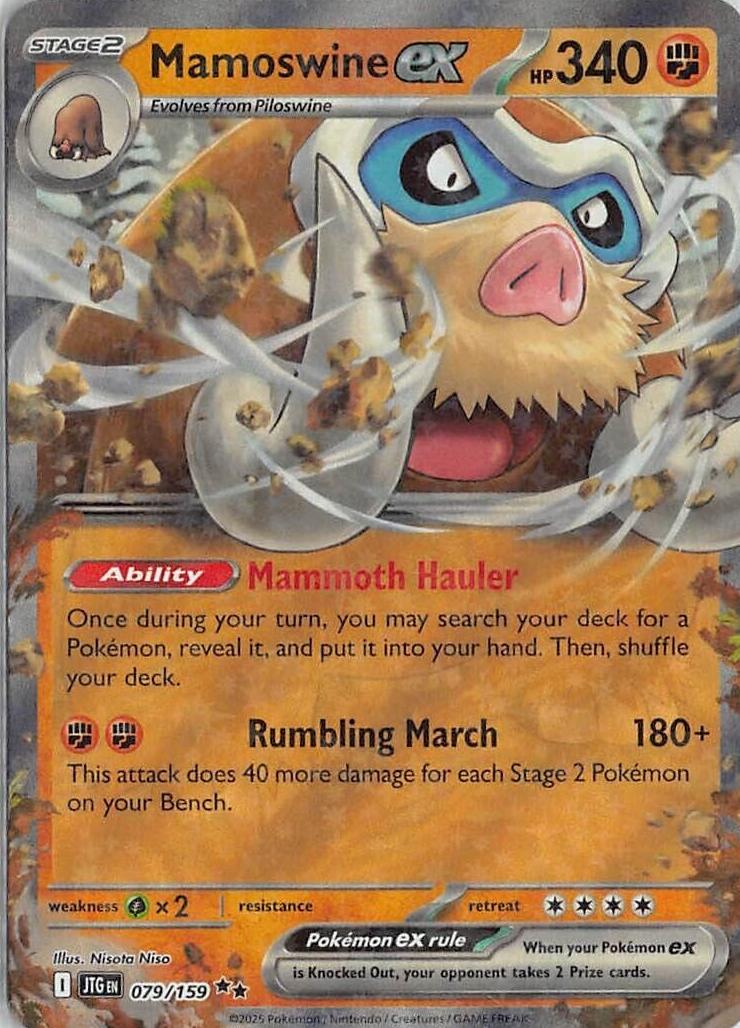 Mamoswine EX 2025 Pokemon Scarlet & Violet Journey Together