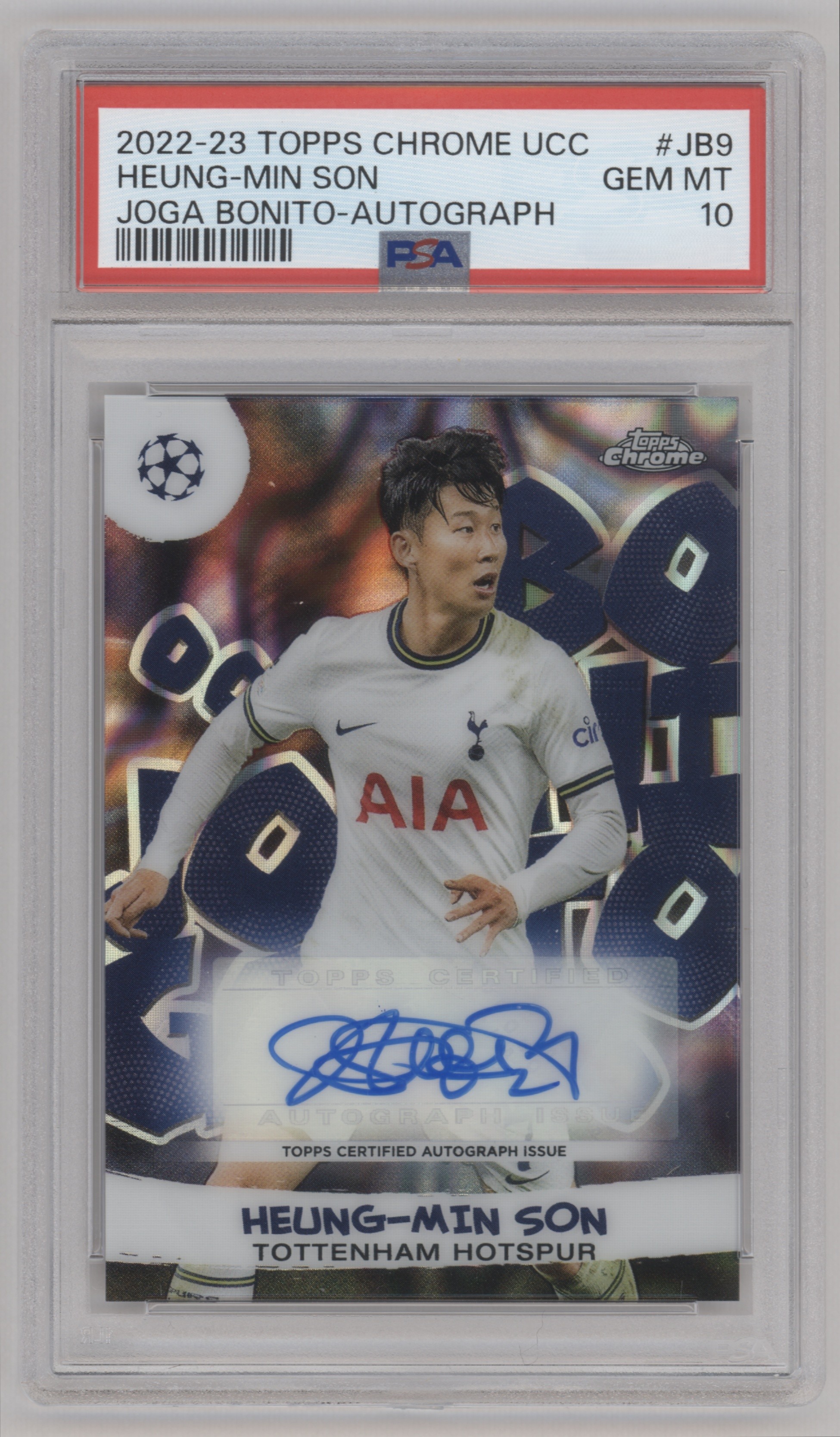 2022 Topps Chrome UEFA Club Competitions Heung-Min Son #JB-9 card