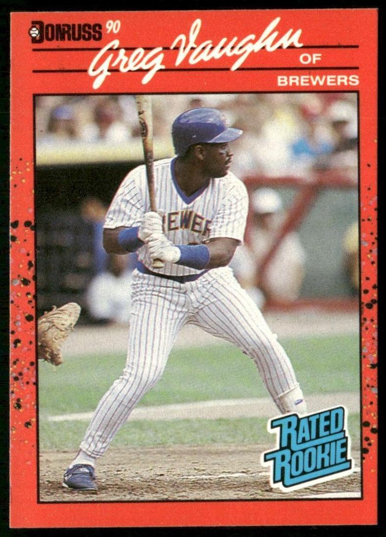 1990 Donruss Greg Vaughn #37 card
