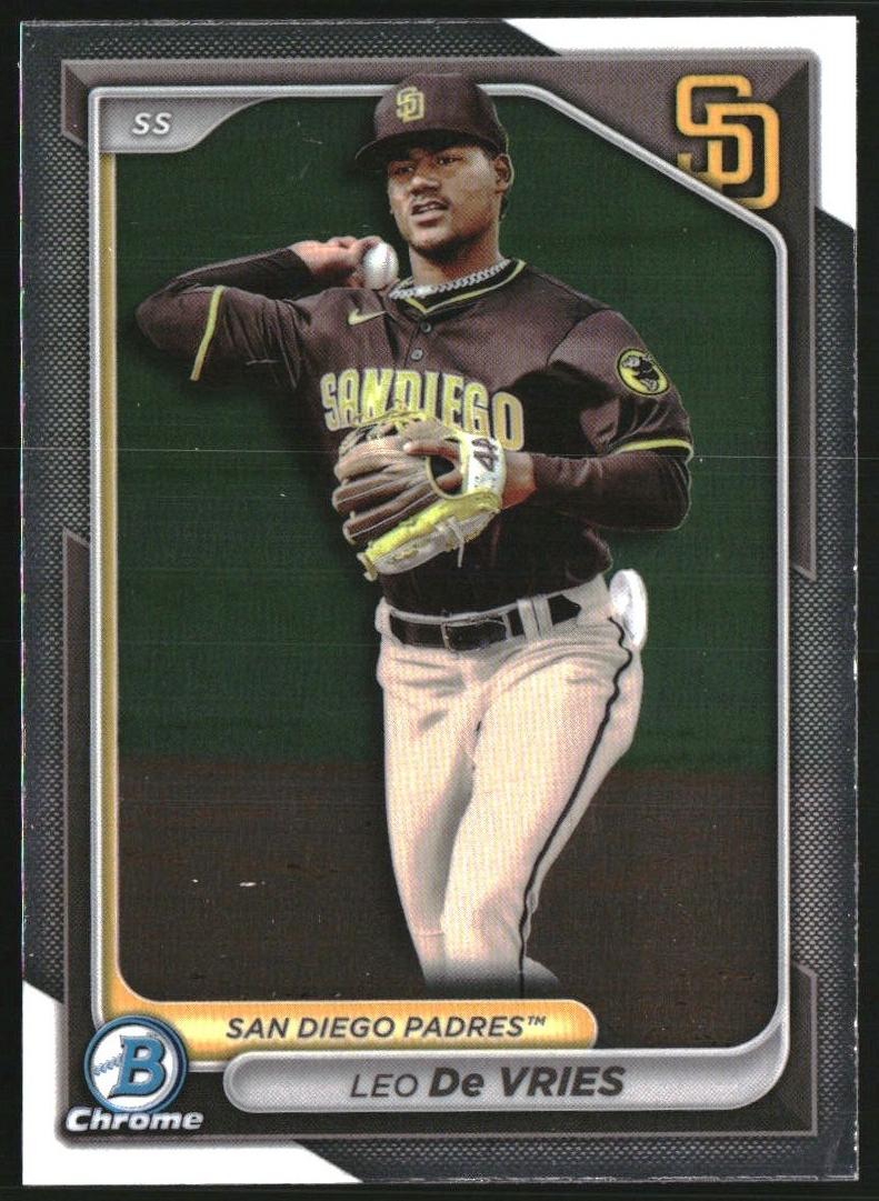 Leo De Vries 2024 Bowman Draft Chrome card