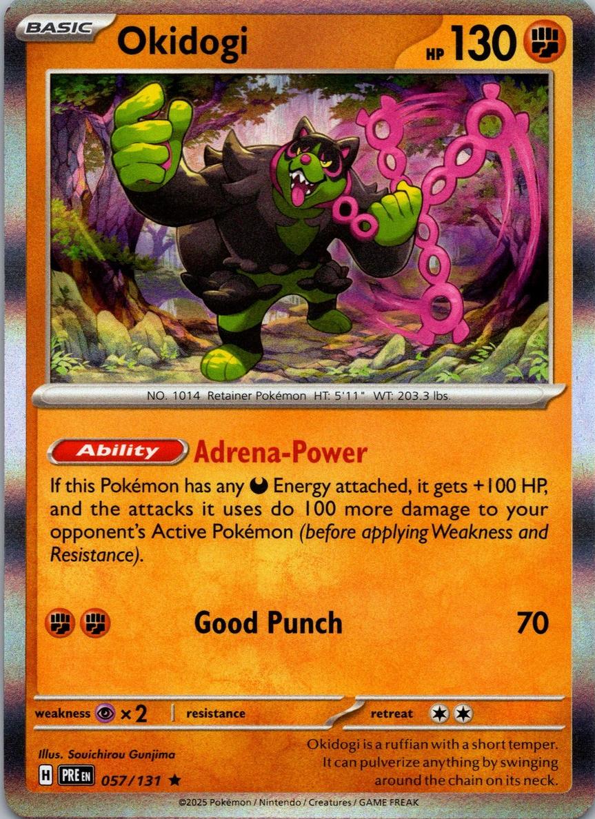 Okidogi 2025 Pokemon Scarlet & Violet Prismatic Evolutions