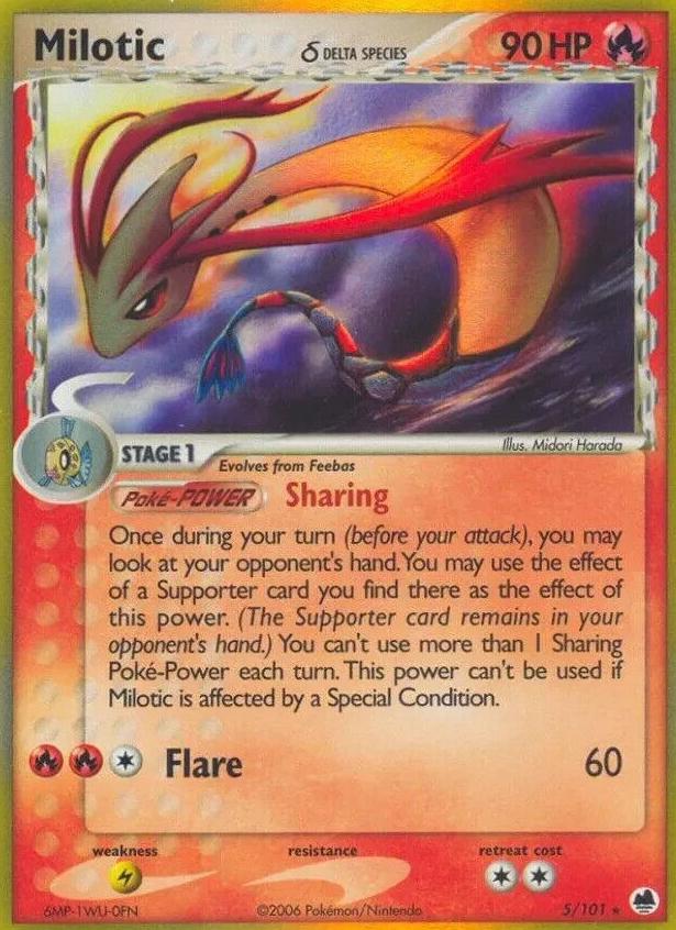 Milotic 2006 Pokemon EX Dragon Frontiers