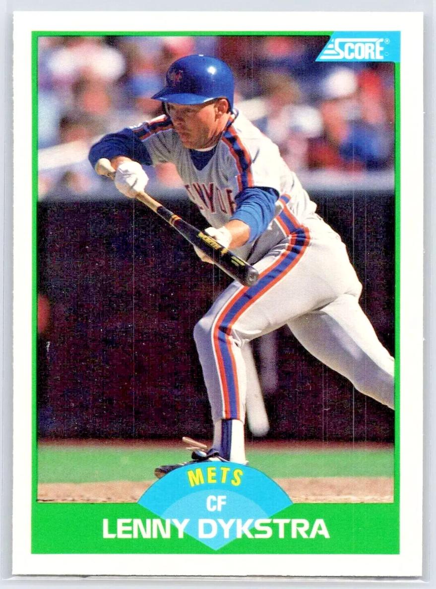 1989 Score Lenny Dykstra #84 card